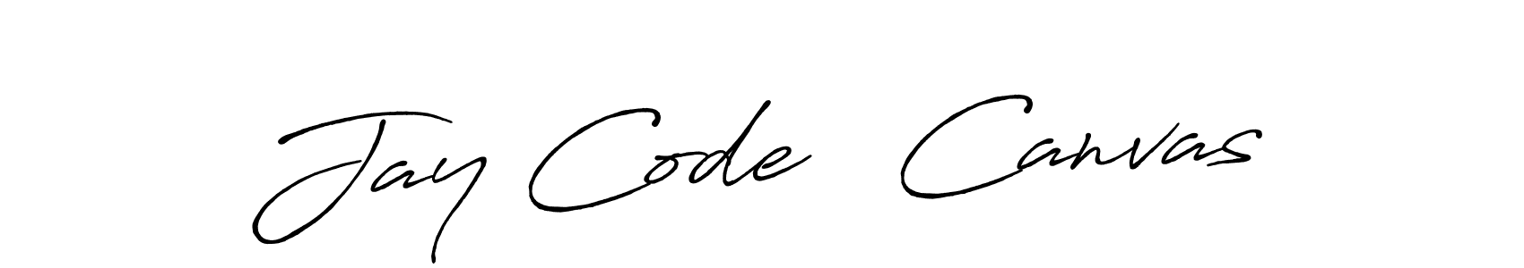 Jay Code   Canvas stylish signature style. Best Handwritten Sign (Antro_Vectra_Bolder) for my name. Handwritten Signature Collection Ideas for my name Jay Code   Canvas. Jay Code   Canvas signature style 7 images and pictures png