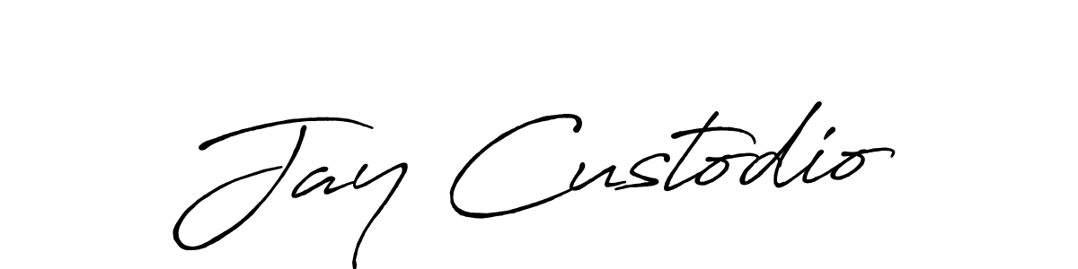 Make a beautiful signature design for name Jay Custodio. With this signature (Antro_Vectra_Bolder) style, you can create a handwritten signature for free. Jay Custodio signature style 7 images and pictures png