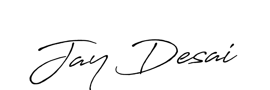 You should practise on your own different ways (Antro_Vectra_Bolder) to write your name (Jay Desai) in signature. don't let someone else do it for you. Jay Desai signature style 7 images and pictures png