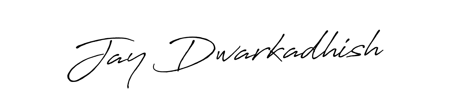 Create a beautiful signature design for name Jay Dwarkadhish. With this signature (Antro_Vectra_Bolder) fonts, you can make a handwritten signature for free. Jay Dwarkadhish signature style 7 images and pictures png