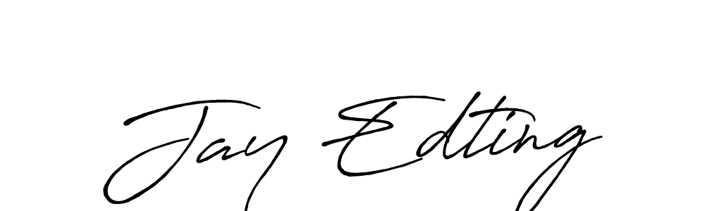 Create a beautiful signature design for name Jay Edting. With this signature (Antro_Vectra_Bolder) fonts, you can make a handwritten signature for free. Jay Edting signature style 7 images and pictures png