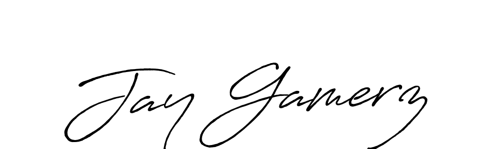 Design your own signature with our free online signature maker. With this signature software, you can create a handwritten (Antro_Vectra_Bolder) signature for name Jay Gamerz. Jay Gamerz signature style 7 images and pictures png