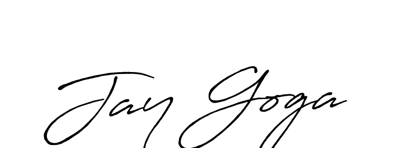 Use a signature maker to create a handwritten signature online. With this signature software, you can design (Antro_Vectra_Bolder) your own signature for name Jay Goga. Jay Goga signature style 7 images and pictures png