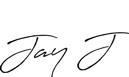 Jay J stylish signature style. Best Handwritten Sign (Antro_Vectra_Bolder) for my name. Handwritten Signature Collection Ideas for my name Jay J. Jay J signature style 7 images and pictures png