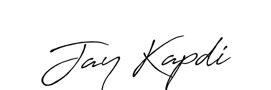 Jay Kapdi stylish signature style. Best Handwritten Sign (Antro_Vectra_Bolder) for my name. Handwritten Signature Collection Ideas for my name Jay Kapdi. Jay Kapdi signature style 7 images and pictures png