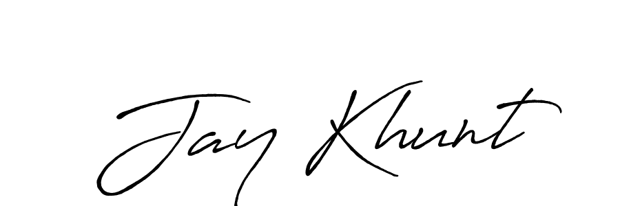 Antro_Vectra_Bolder is a professional signature style that is perfect for those who want to add a touch of class to their signature. It is also a great choice for those who want to make their signature more unique. Get Jay Khunt name to fancy signature for free. Jay Khunt signature style 7 images and pictures png