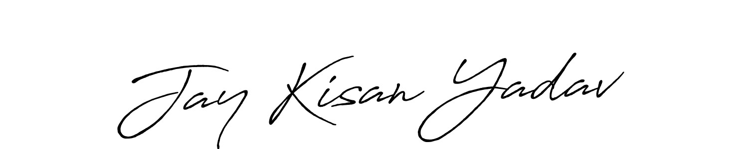 Jay Kisan Yadav stylish signature style. Best Handwritten Sign (Antro_Vectra_Bolder) for my name. Handwritten Signature Collection Ideas for my name Jay Kisan Yadav. Jay Kisan Yadav signature style 7 images and pictures png