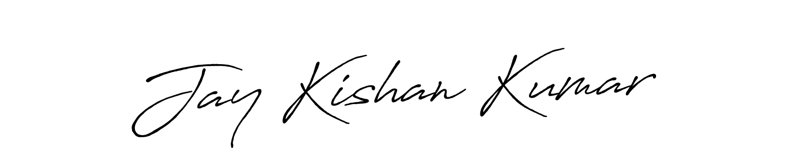 Make a beautiful signature design for name Jay Kishan Kumar. With this signature (Antro_Vectra_Bolder) style, you can create a handwritten signature for free. Jay Kishan Kumar signature style 7 images and pictures png