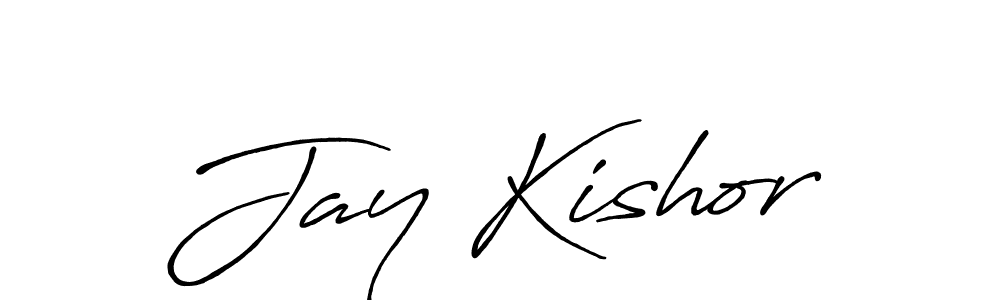 Create a beautiful signature design for name Jay Kishor. With this signature (Antro_Vectra_Bolder) fonts, you can make a handwritten signature for free. Jay Kishor signature style 7 images and pictures png