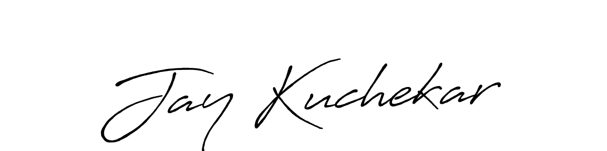 Make a beautiful signature design for name Jay Kuchekar. With this signature (Antro_Vectra_Bolder) style, you can create a handwritten signature for free. Jay Kuchekar signature style 7 images and pictures png