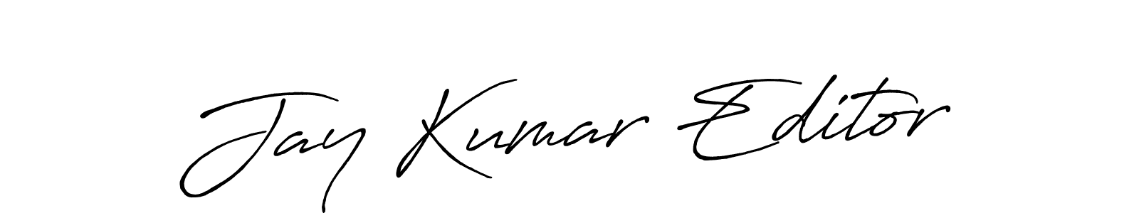 Antro_Vectra_Bolder is a professional signature style that is perfect for those who want to add a touch of class to their signature. It is also a great choice for those who want to make their signature more unique. Get Jay Kumar Editor name to fancy signature for free. Jay Kumar Editor signature style 7 images and pictures png