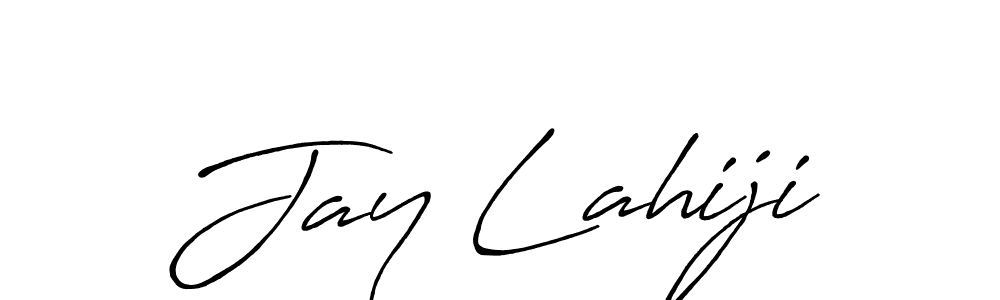 The best way (Antro_Vectra_Bolder) to make a short signature is to pick only two or three words in your name. The name Jay Lahiji include a total of six letters. For converting this name. Jay Lahiji signature style 7 images and pictures png