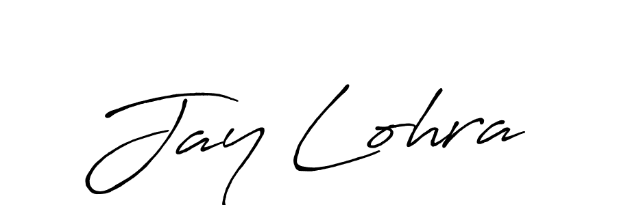 Use a signature maker to create a handwritten signature online. With this signature software, you can design (Antro_Vectra_Bolder) your own signature for name Jay Lohra. Jay Lohra signature style 7 images and pictures png