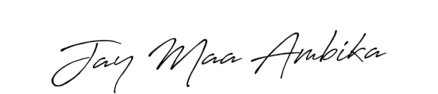 It looks lik you need a new signature style for name Jay Maa Ambika. Design unique handwritten (Antro_Vectra_Bolder) signature with our free signature maker in just a few clicks. Jay Maa Ambika signature style 7 images and pictures png