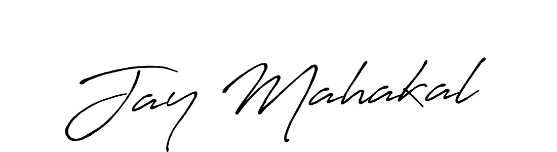 Make a beautiful signature design for name Jay Mahakal. With this signature (Antro_Vectra_Bolder) style, you can create a handwritten signature for free. Jay Mahakal signature style 7 images and pictures png