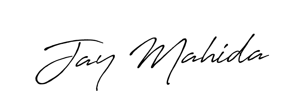 Similarly Antro_Vectra_Bolder is the best handwritten signature design. Signature creator online .You can use it as an online autograph creator for name Jay Mahida. Jay Mahida signature style 7 images and pictures png