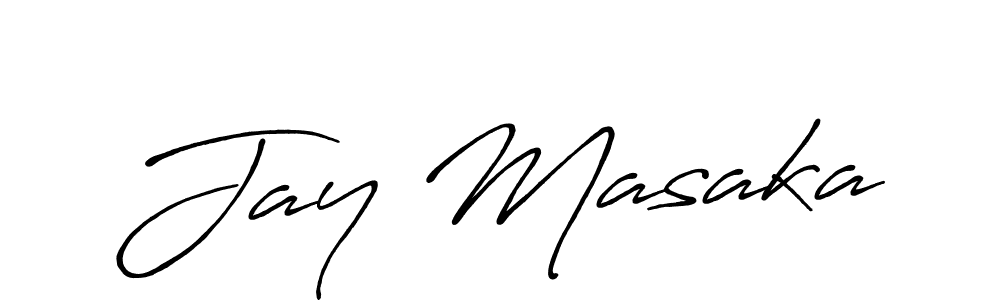 Create a beautiful signature design for name Jay Masaka. With this signature (Antro_Vectra_Bolder) fonts, you can make a handwritten signature for free. Jay Masaka signature style 7 images and pictures png