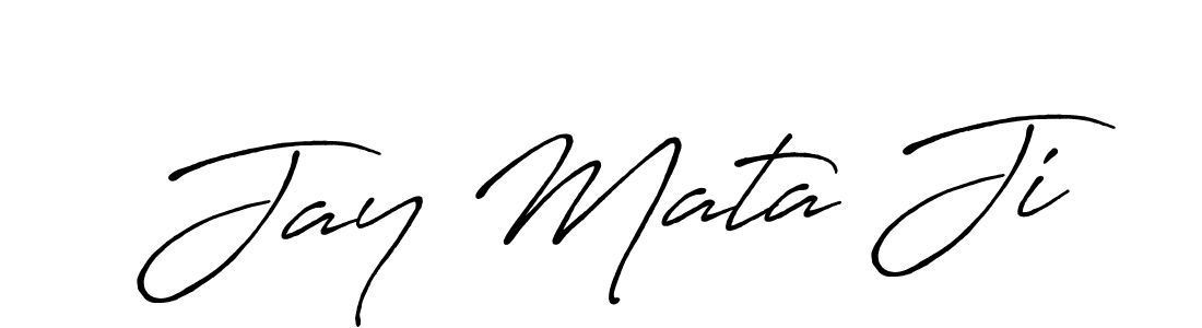 Jay Mata Ji stylish signature style. Best Handwritten Sign (Antro_Vectra_Bolder) for my name. Handwritten Signature Collection Ideas for my name Jay Mata Ji. Jay Mata Ji signature style 7 images and pictures png