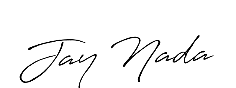 Similarly Antro_Vectra_Bolder is the best handwritten signature design. Signature creator online .You can use it as an online autograph creator for name Jay Nada. Jay Nada signature style 7 images and pictures png