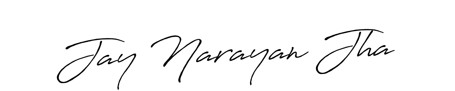 Also we have Jay Narayan Jha name is the best signature style. Create professional handwritten signature collection using Antro_Vectra_Bolder autograph style. Jay Narayan Jha signature style 7 images and pictures png