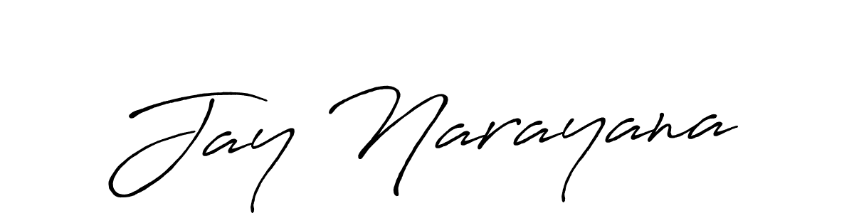 Jay Narayana stylish signature style. Best Handwritten Sign (Antro_Vectra_Bolder) for my name. Handwritten Signature Collection Ideas for my name Jay Narayana. Jay Narayana signature style 7 images and pictures png