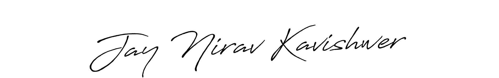 Use a signature maker to create a handwritten signature online. With this signature software, you can design (Antro_Vectra_Bolder) your own signature for name Jay Nirav Kavishwer. Jay Nirav Kavishwer signature style 7 images and pictures png