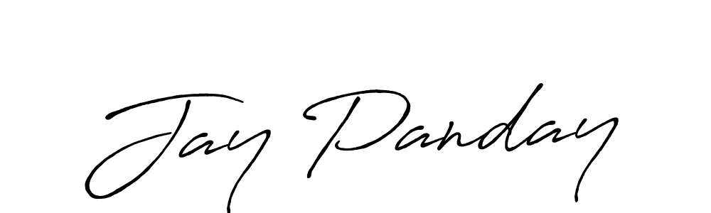 Make a beautiful signature design for name Jay Panday. With this signature (Antro_Vectra_Bolder) style, you can create a handwritten signature for free. Jay Panday signature style 7 images and pictures png