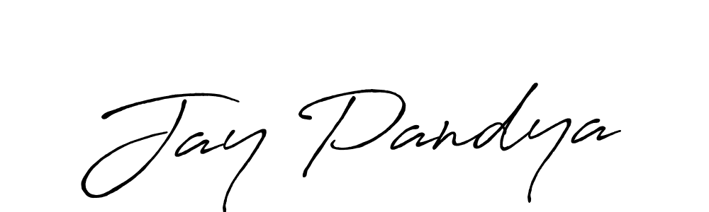 How to make Jay Pandya signature? Antro_Vectra_Bolder is a professional autograph style. Create handwritten signature for Jay Pandya name. Jay Pandya signature style 7 images and pictures png