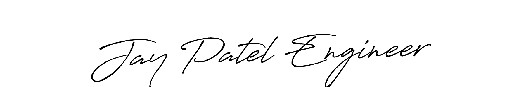 Also You can easily find your signature by using the search form. We will create Jay Patel Engineer name handwritten signature images for you free of cost using Antro_Vectra_Bolder sign style. Jay Patel Engineer signature style 7 images and pictures png