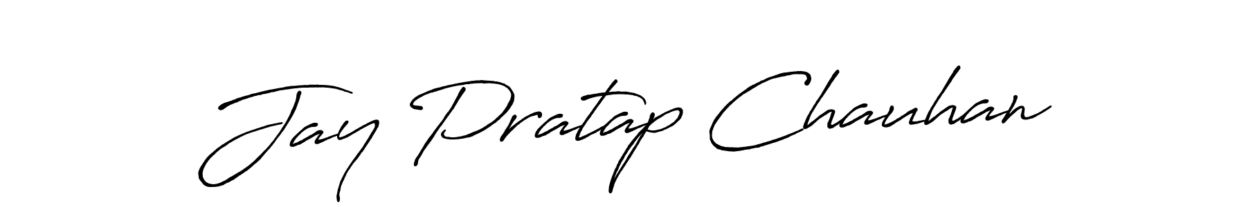 Make a beautiful signature design for name Jay Pratap Chauhan. With this signature (Antro_Vectra_Bolder) style, you can create a handwritten signature for free. Jay Pratap Chauhan signature style 7 images and pictures png