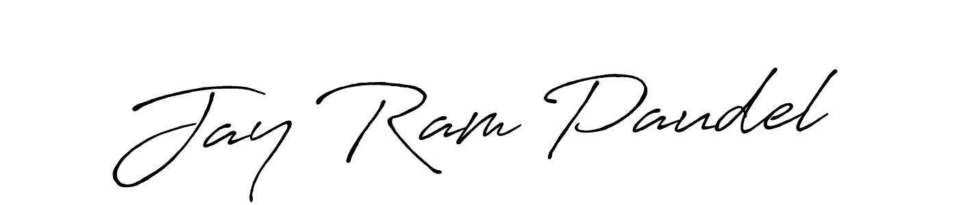 Similarly Antro_Vectra_Bolder is the best handwritten signature design. Signature creator online .You can use it as an online autograph creator for name Jay Ram Paudel. Jay Ram Paudel signature style 7 images and pictures png