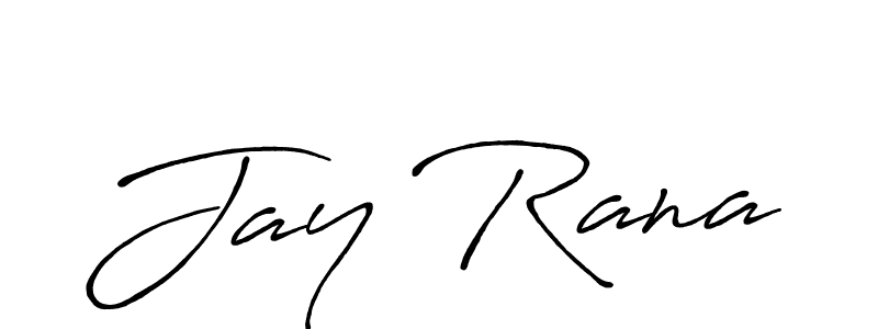 Design your own signature with our free online signature maker. With this signature software, you can create a handwritten (Antro_Vectra_Bolder) signature for name Jay Rana. Jay Rana signature style 7 images and pictures png