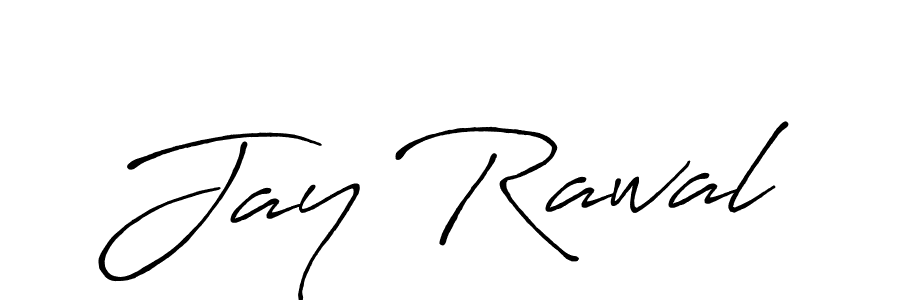 How to make Jay Rawal name signature. Use Antro_Vectra_Bolder style for creating short signs online. This is the latest handwritten sign. Jay Rawal signature style 7 images and pictures png