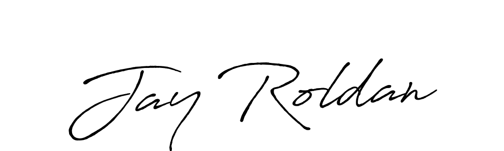 How to make Jay Roldan name signature. Use Antro_Vectra_Bolder style for creating short signs online. This is the latest handwritten sign. Jay Roldan signature style 7 images and pictures png