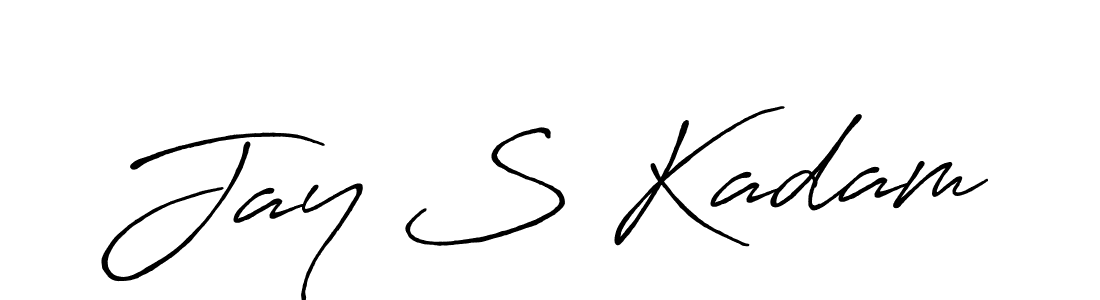 Also we have Jay S Kadam name is the best signature style. Create professional handwritten signature collection using Antro_Vectra_Bolder autograph style. Jay S Kadam signature style 7 images and pictures png