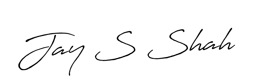 Jay S Shah stylish signature style. Best Handwritten Sign (Antro_Vectra_Bolder) for my name. Handwritten Signature Collection Ideas for my name Jay S Shah. Jay S Shah signature style 7 images and pictures png