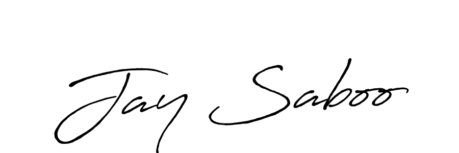 Jay Saboo stylish signature style. Best Handwritten Sign (Antro_Vectra_Bolder) for my name. Handwritten Signature Collection Ideas for my name Jay Saboo. Jay Saboo signature style 7 images and pictures png