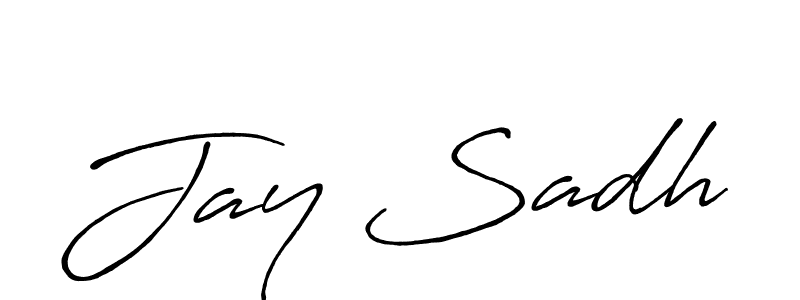 It looks lik you need a new signature style for name Jay Sadh. Design unique handwritten (Antro_Vectra_Bolder) signature with our free signature maker in just a few clicks. Jay Sadh signature style 7 images and pictures png