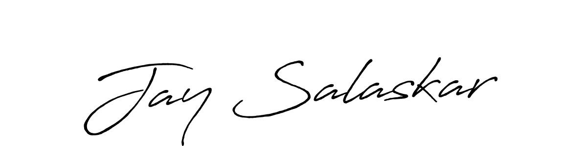 It looks lik you need a new signature style for name Jay Salaskar. Design unique handwritten (Antro_Vectra_Bolder) signature with our free signature maker in just a few clicks. Jay Salaskar signature style 7 images and pictures png