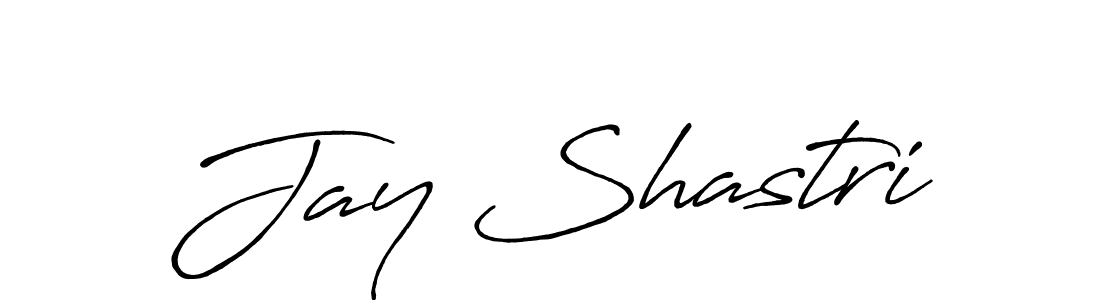 Create a beautiful signature design for name Jay Shastri. With this signature (Antro_Vectra_Bolder) fonts, you can make a handwritten signature for free. Jay Shastri signature style 7 images and pictures png