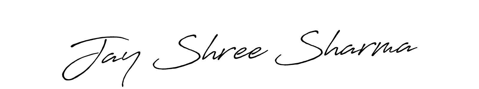 You should practise on your own different ways (Antro_Vectra_Bolder) to write your name (Jay Shree Sharma) in signature. don't let someone else do it for you. Jay Shree Sharma signature style 7 images and pictures png
