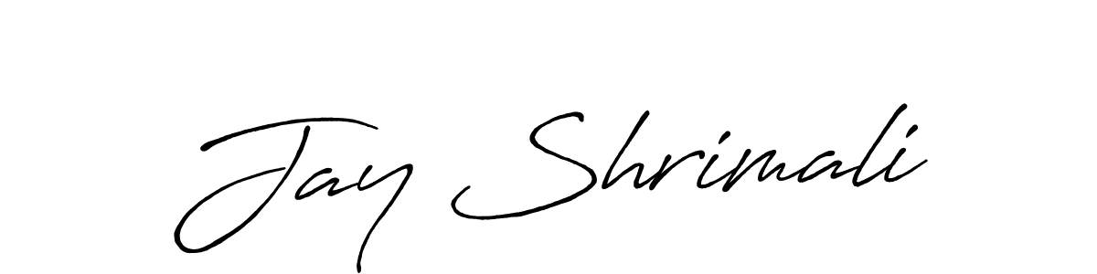 Design your own signature with our free online signature maker. With this signature software, you can create a handwritten (Antro_Vectra_Bolder) signature for name Jay Shrimali. Jay Shrimali signature style 7 images and pictures png