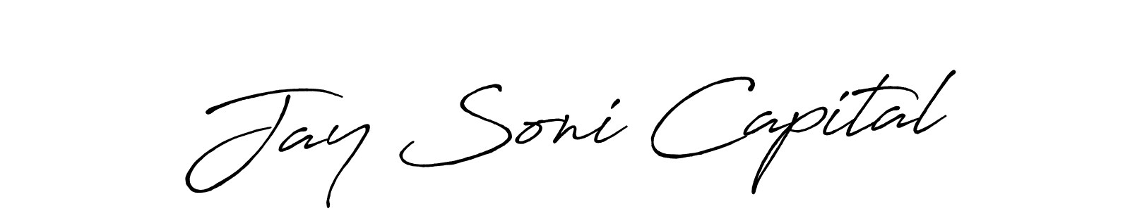 Use a signature maker to create a handwritten signature online. With this signature software, you can design (Antro_Vectra_Bolder) your own signature for name Jay Soni Capital. Jay Soni Capital signature style 7 images and pictures png