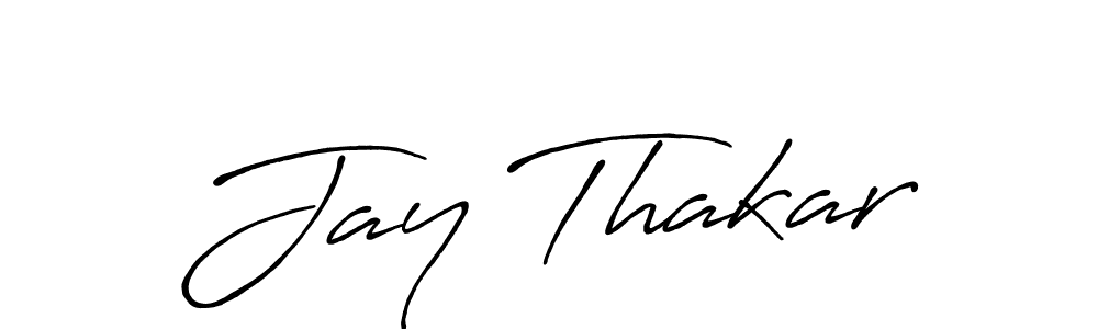 Create a beautiful signature design for name Jay Thakar. With this signature (Antro_Vectra_Bolder) fonts, you can make a handwritten signature for free. Jay Thakar signature style 7 images and pictures png