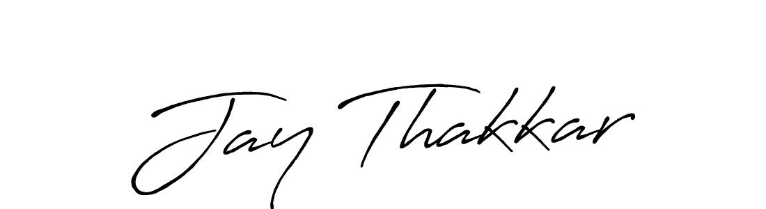 Jay Thakkar stylish signature style. Best Handwritten Sign (Antro_Vectra_Bolder) for my name. Handwritten Signature Collection Ideas for my name Jay Thakkar. Jay Thakkar signature style 7 images and pictures png