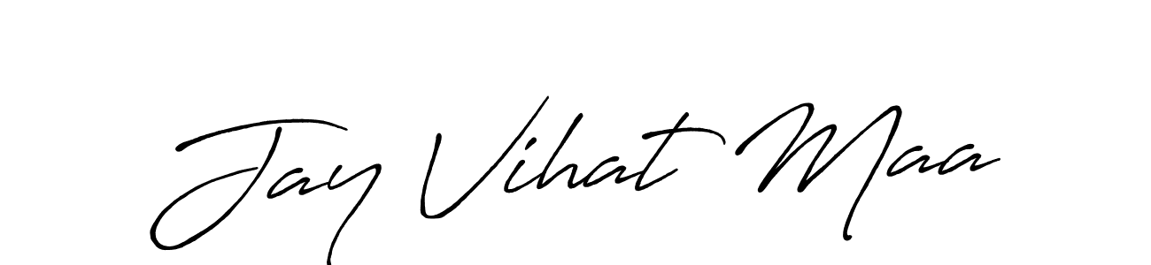 Here are the top 10 professional signature styles for the name Jay Vihat Maa. These are the best autograph styles you can use for your name. Jay Vihat Maa signature style 7 images and pictures png