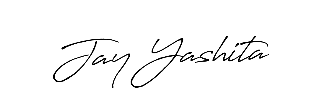 Jay Yashita stylish signature style. Best Handwritten Sign (Antro_Vectra_Bolder) for my name. Handwritten Signature Collection Ideas for my name Jay Yashita. Jay Yashita signature style 7 images and pictures png