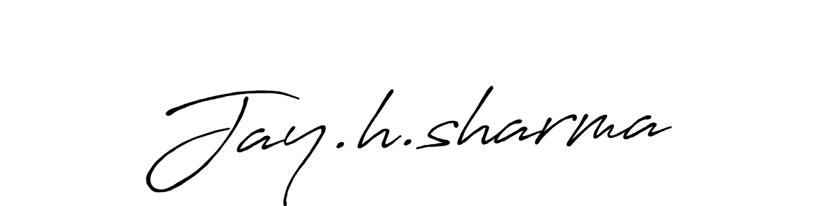 Use a signature maker to create a handwritten signature online. With this signature software, you can design (Antro_Vectra_Bolder) your own signature for name Jay.h.sharma. Jay.h.sharma signature style 7 images and pictures png