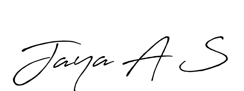 Design your own signature with our free online signature maker. With this signature software, you can create a handwritten (Antro_Vectra_Bolder) signature for name Jaya A S. Jaya A S signature style 7 images and pictures png