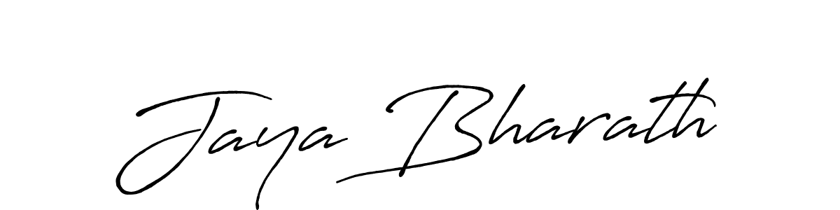 Create a beautiful signature design for name Jaya Bharath. With this signature (Antro_Vectra_Bolder) fonts, you can make a handwritten signature for free. Jaya Bharath signature style 7 images and pictures png